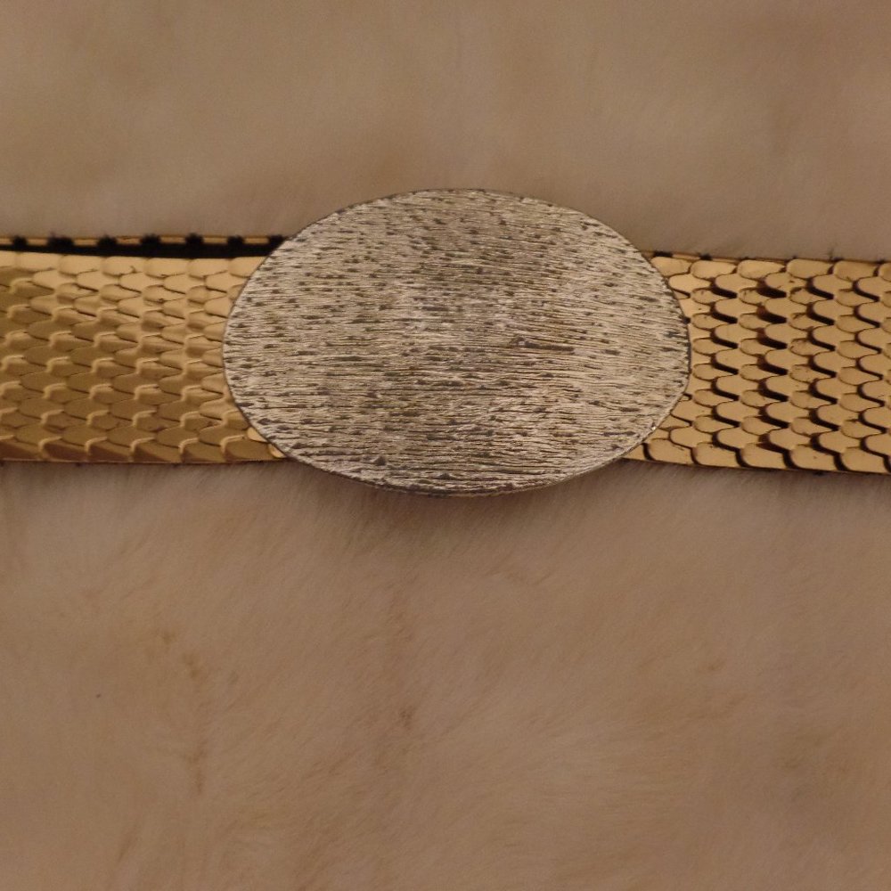 VTG Gold metal snake belt women's S  620